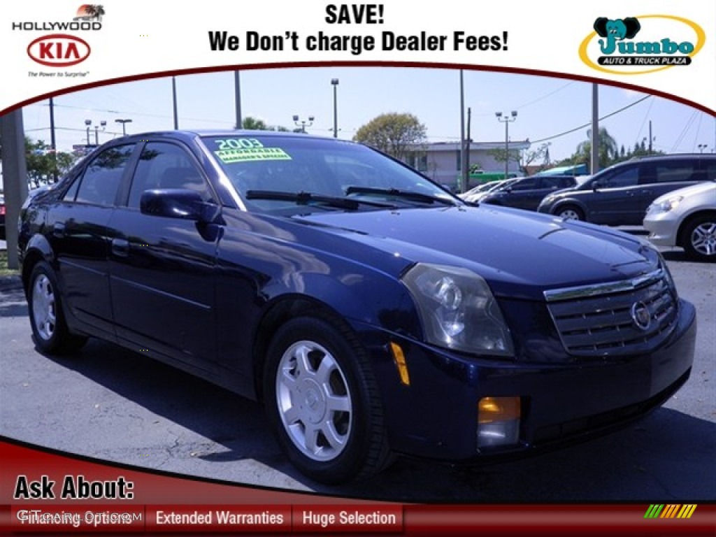 2003 CTS Sedan - Blue Onyx / Light Neutral photo #1