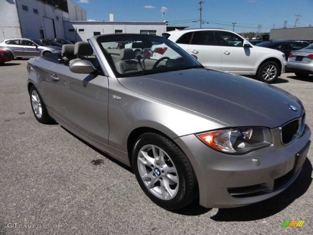 2009 1 Series 128i Convertible - Cashmere Silver Metallic / Taupe photo #5
