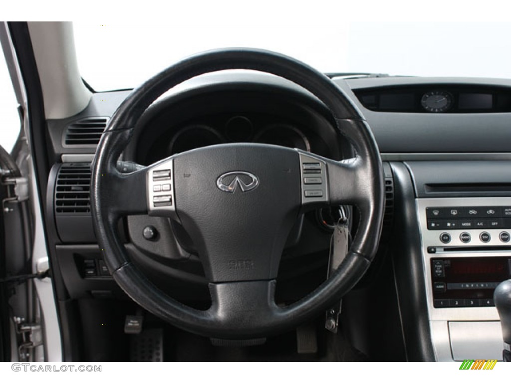 2005 Infiniti G 35 x Sedan Graphite Steering Wheel Photo #63426089