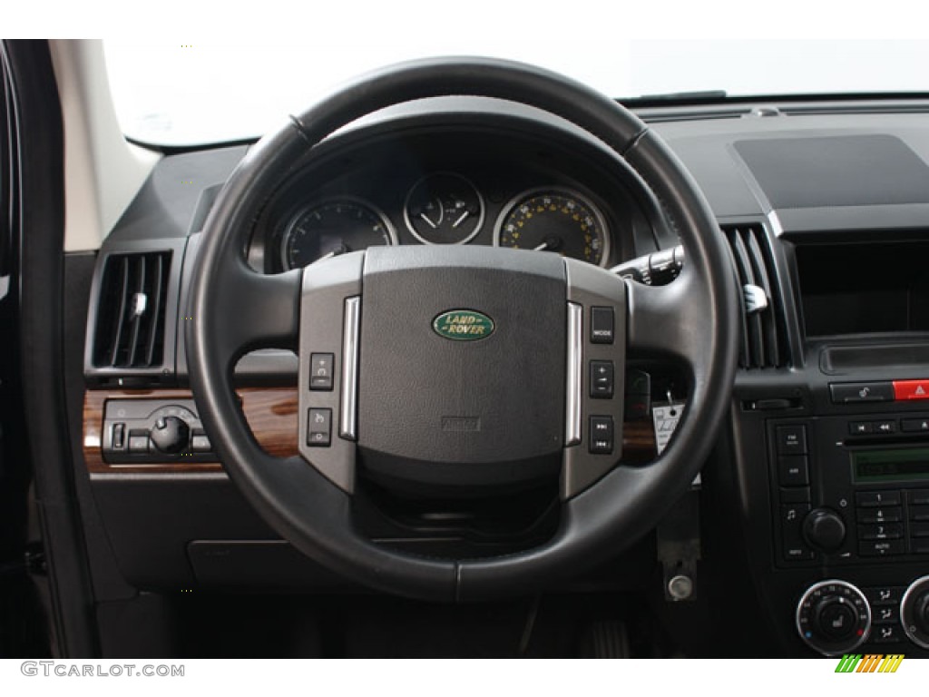 2010 Land Rover LR2 HSE Ebony Steering Wheel Photo #63426368