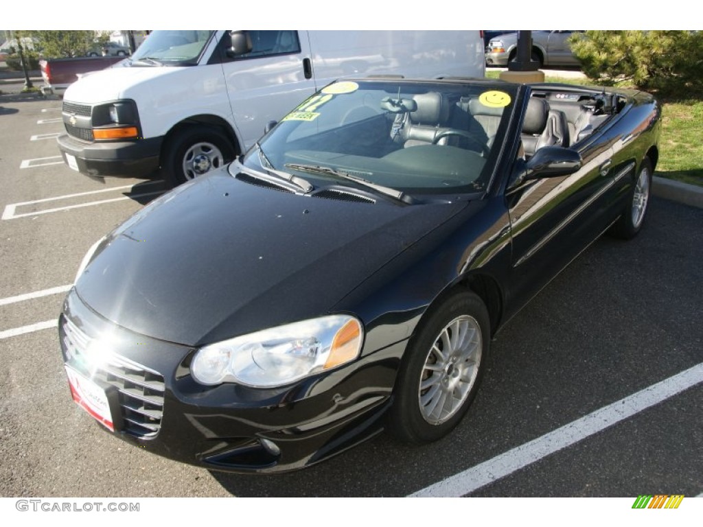 2004 Sebring LXi Convertible - Brilliant Black Crystal / Dark Slate Gray photo #1