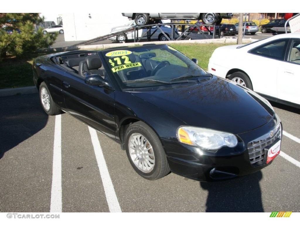 2004 Sebring LXi Convertible - Brilliant Black Crystal / Dark Slate Gray photo #3