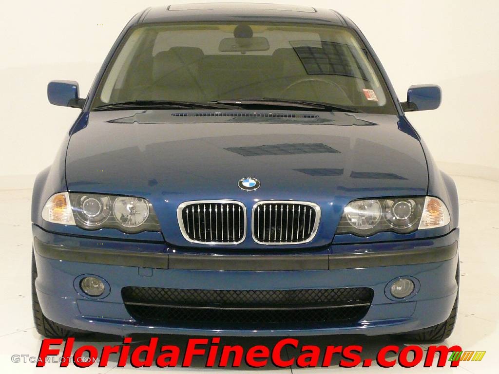 2001 3 Series 330i Sedan - Topaz Blue Metallic / Black photo #5