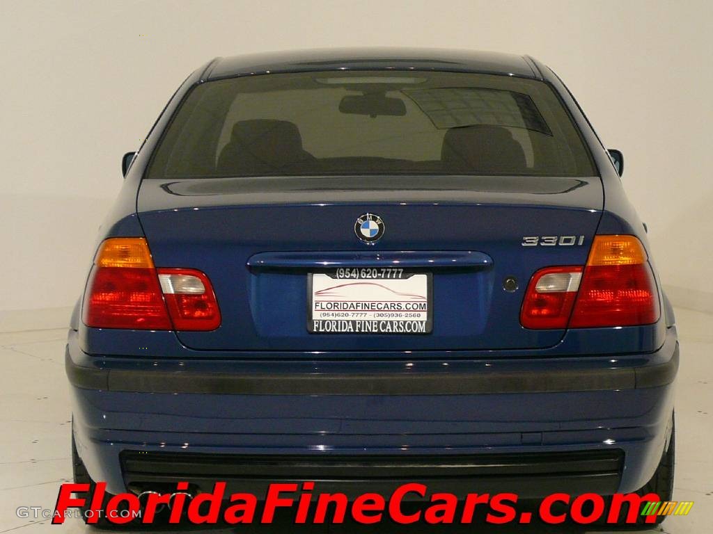 2001 3 Series 330i Sedan - Topaz Blue Metallic / Black photo #6