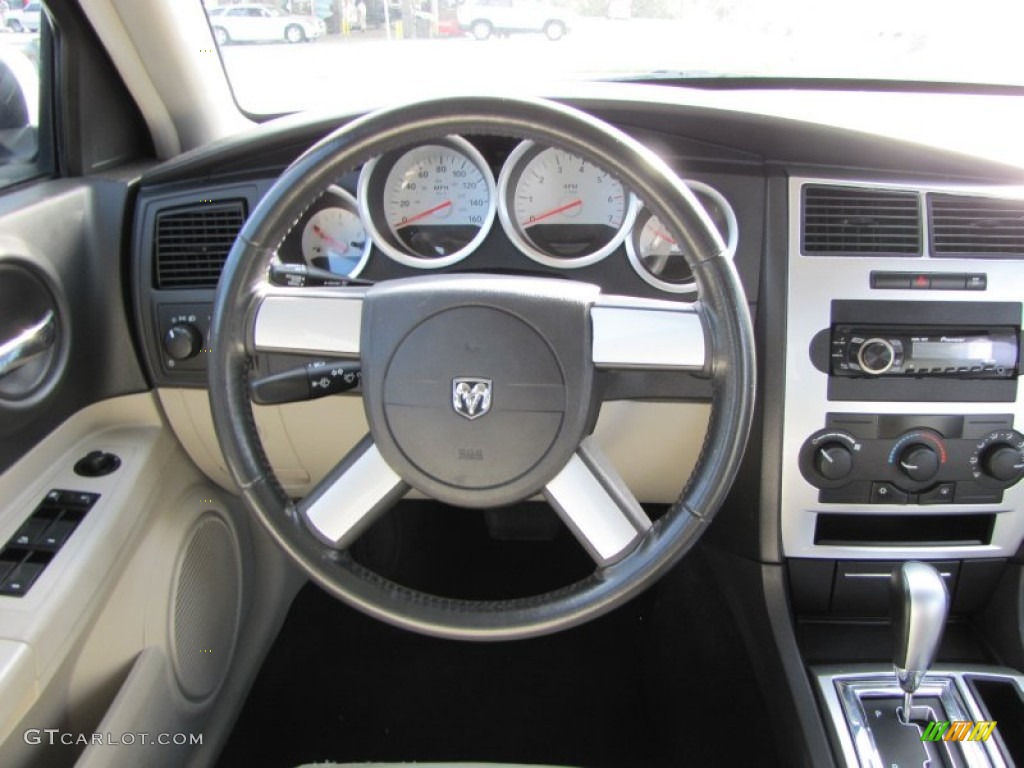 2006 Dodge Charger R/T Dark Slate Gray/Light Graystone Steering Wheel Photo #63427491