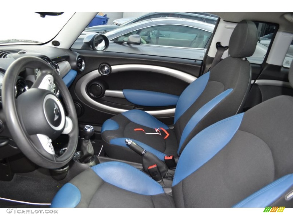 Blue/Carbon Black Interior 2008 Mini Cooper S Clubman Photo #63427523