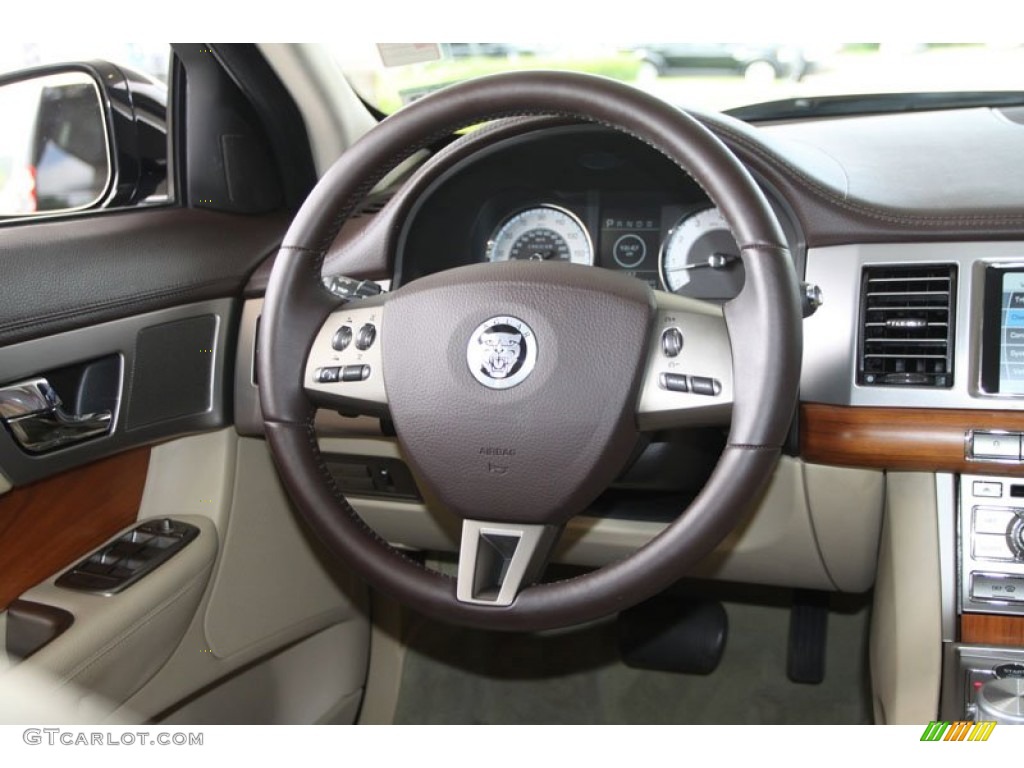 2010 Jaguar XF Sport Sedan Barley Steering Wheel Photo #63427907