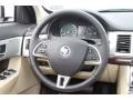 2012 Jaguar XF Barley/Warm Charcoal Interior Steering Wheel Photo