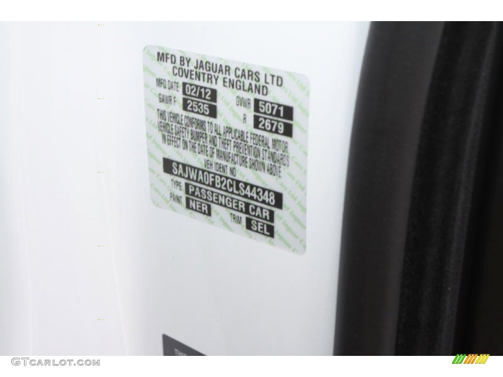 2012 XF Color Code NER for Polaris White Photo #63428363