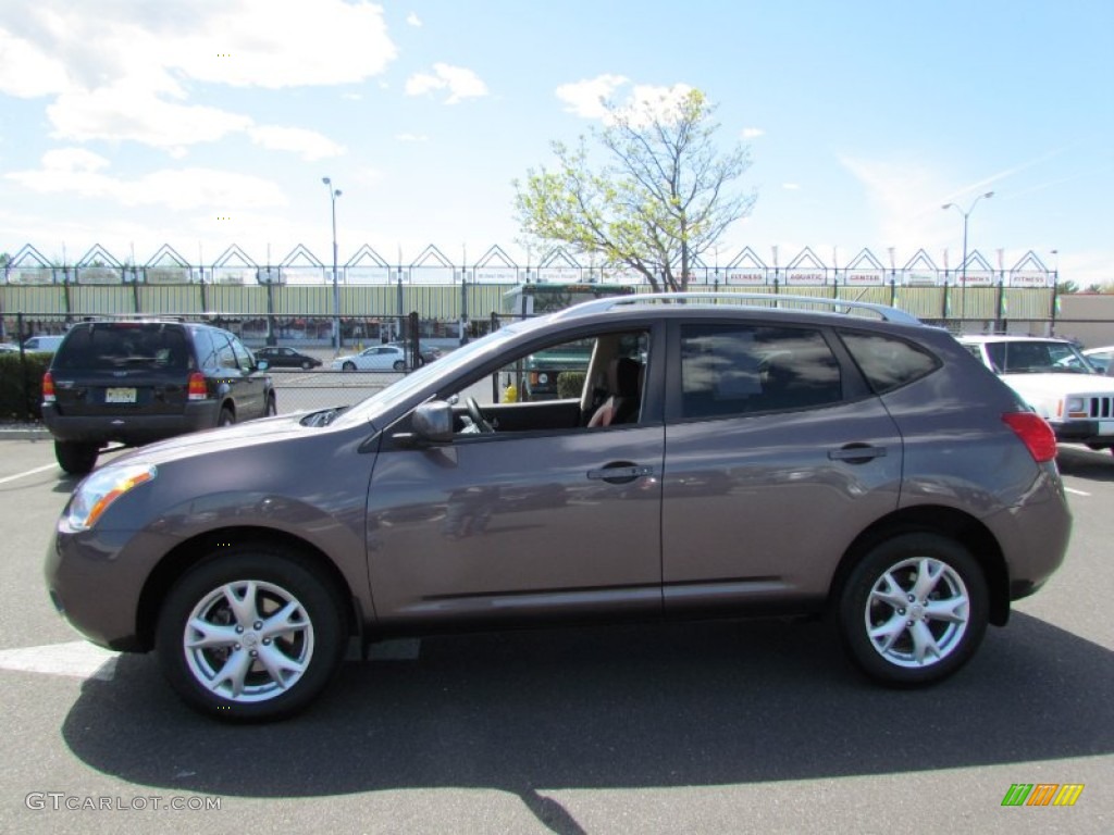 2008 Rogue SL AWD - Iridium Graphite Metallic / Black/Red photo #4