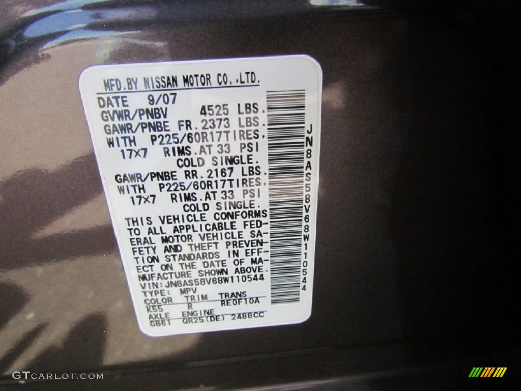 2008 Rogue SL AWD - Iridium Graphite Metallic / Black/Red photo #12