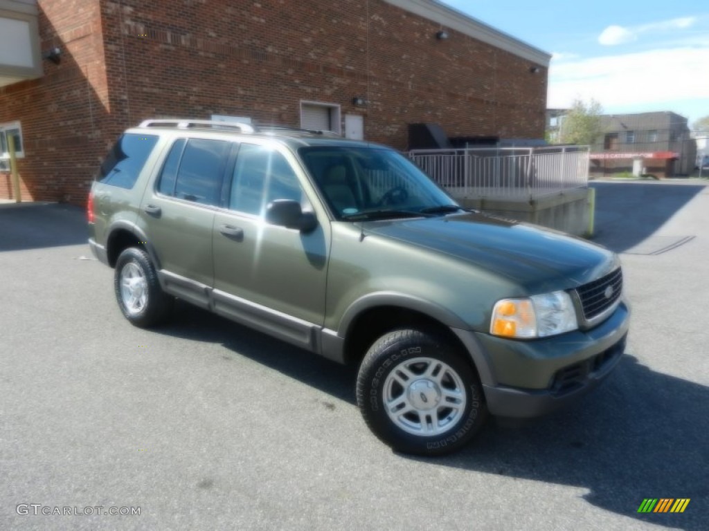 2003 Explorer XLT 4x4 - Estate Green Metallic / Medium Parchment Beige photo #1