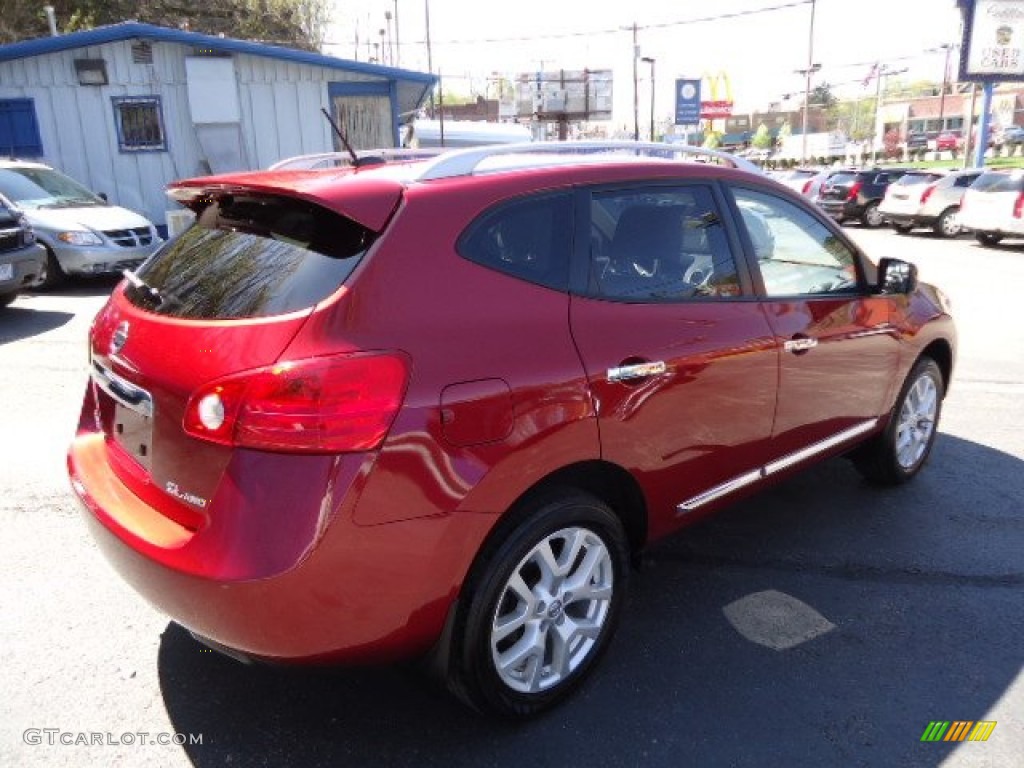 2011 Rogue SL AWD - Cayenne Red / Gray photo #5