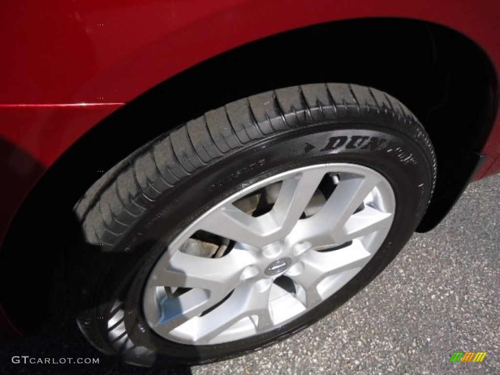 2011 Rogue SL AWD - Cayenne Red / Gray photo #9