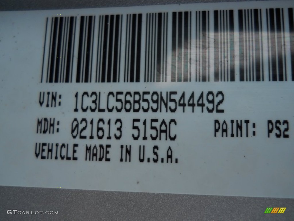 2009 Sebring Color Code PS2 for Bright Silver Metallic Photo #63437291