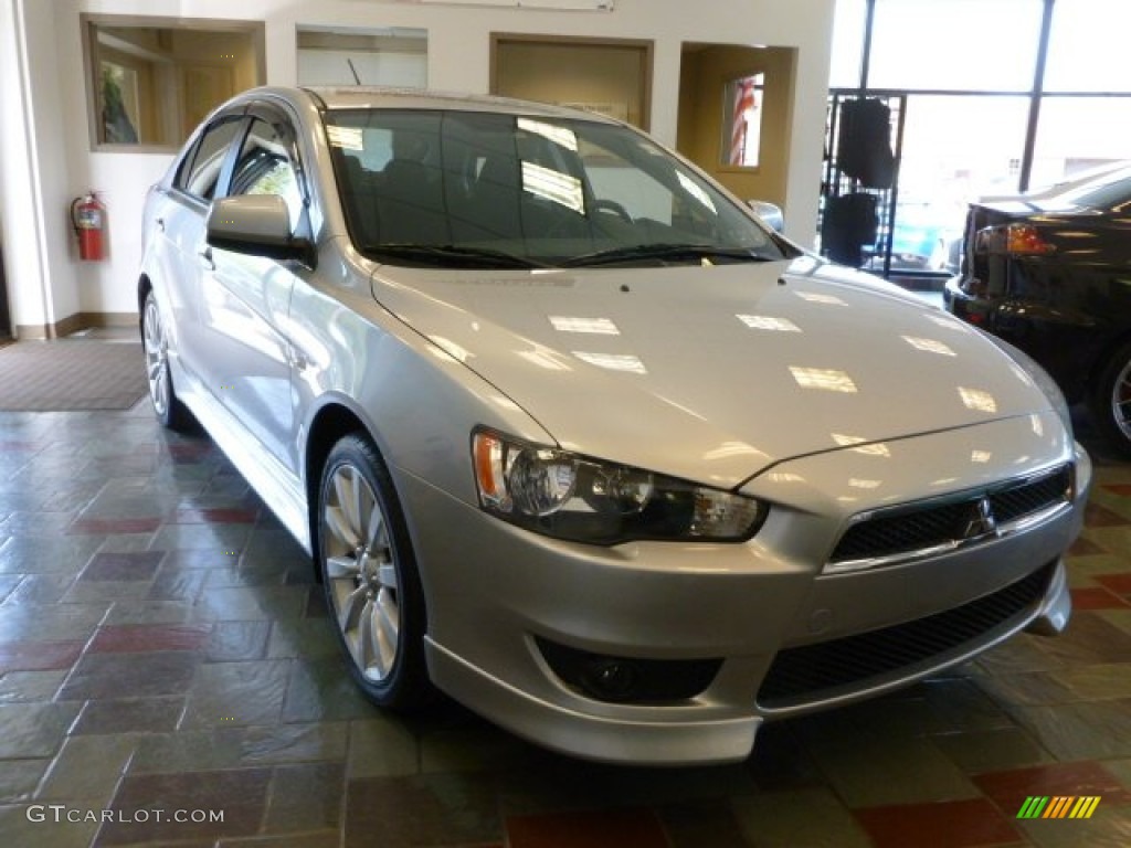2010 Lancer Sportback GTS - Apex Silver Metallic / Black photo #1
