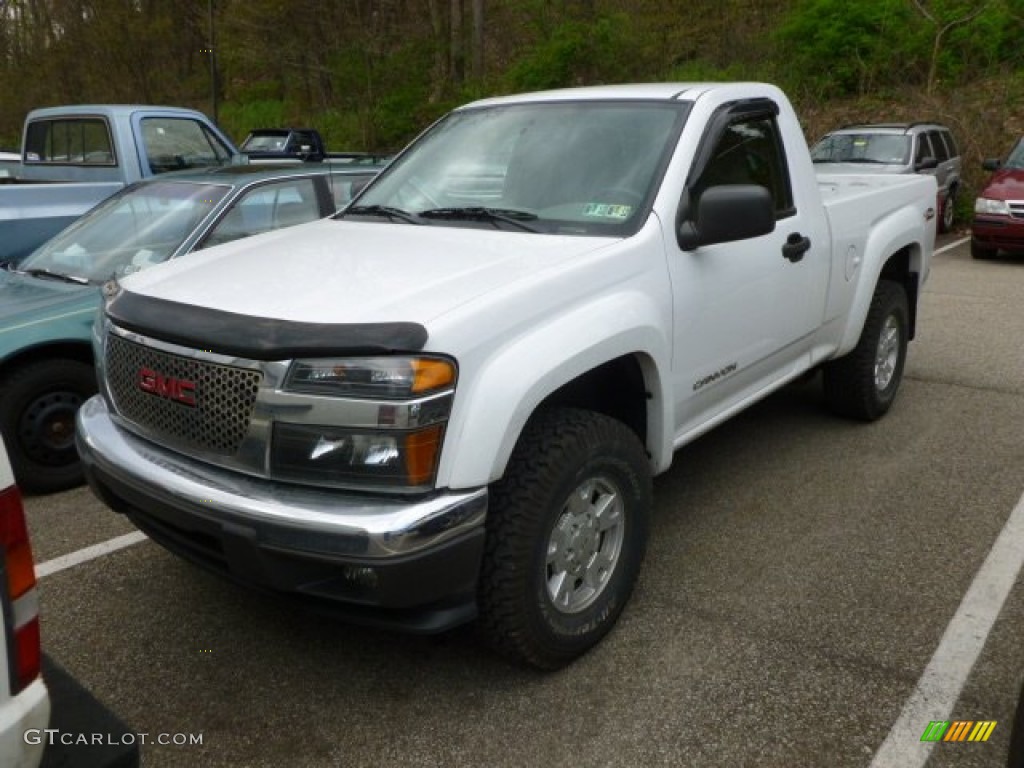 Summit White 2005 GMC Canyon SLE Regular Cab 4x4 Exterior Photo #63438425