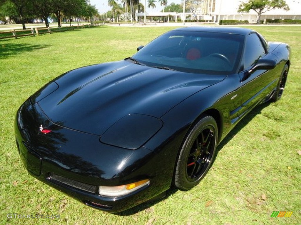 2001 Corvette Z06 - Black / Torch Red photo #1