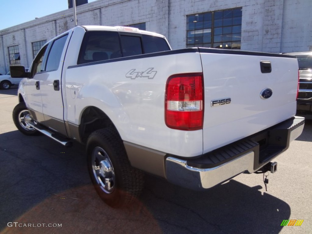 2004 F150 XLT SuperCrew 4x4 - Oxford White / Tan photo #3