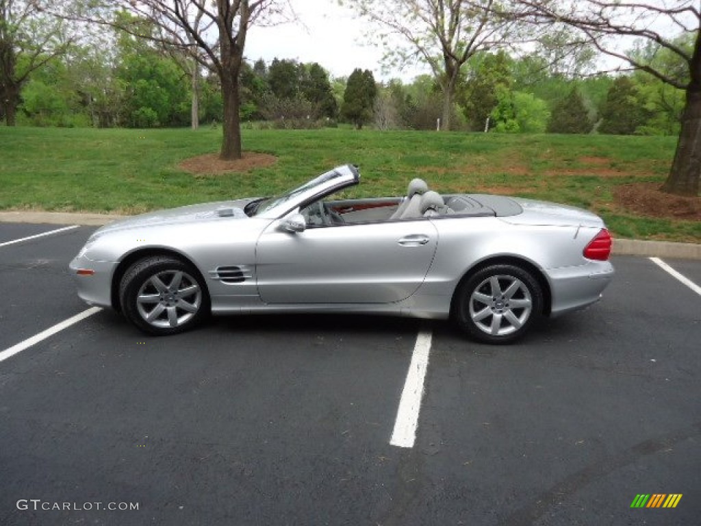 Brilliant Silver Metallic 2003 Mercedes-Benz SL 500 Roadster Exterior Photo #63441977