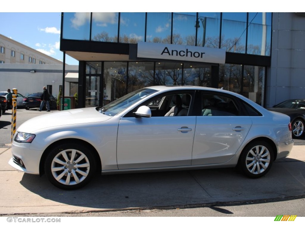 2009 A4 2.0T Premium quattro Sedan - Ice Silver Metallic / Black photo #3