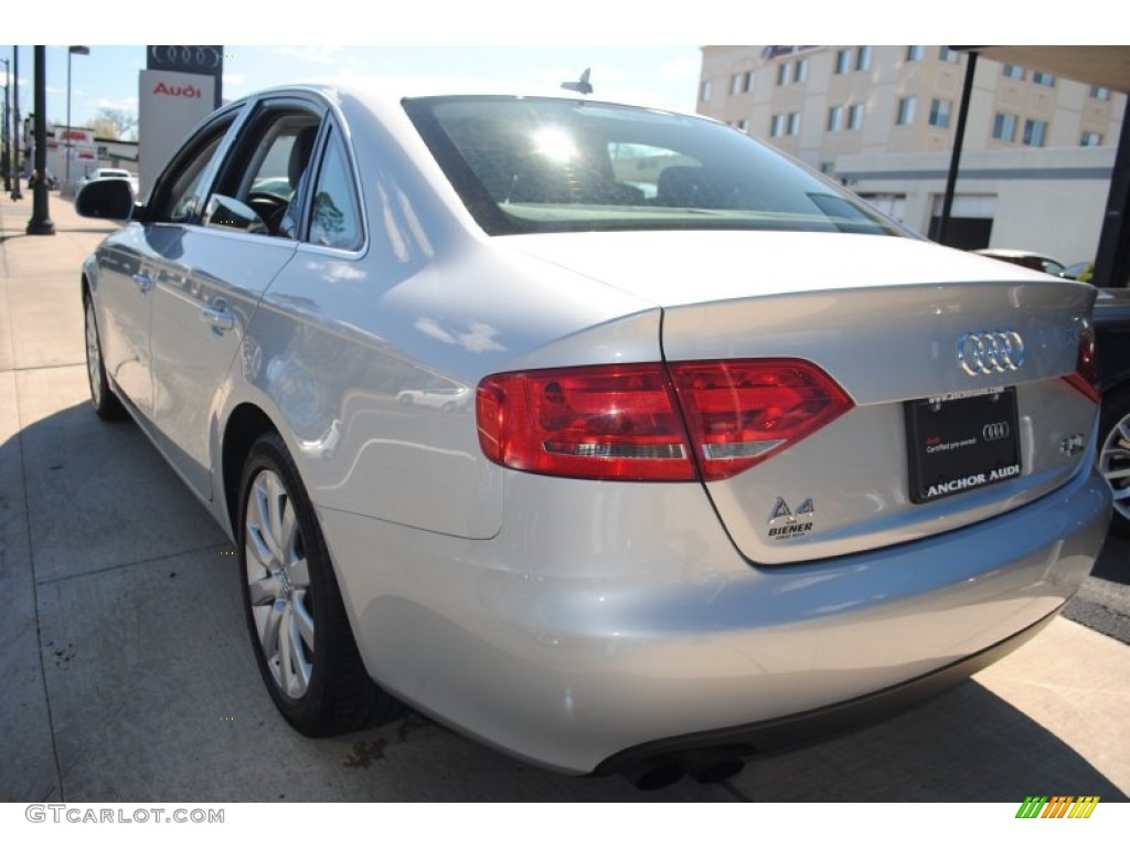 2009 A4 2.0T Premium quattro Sedan - Ice Silver Metallic / Black photo #4