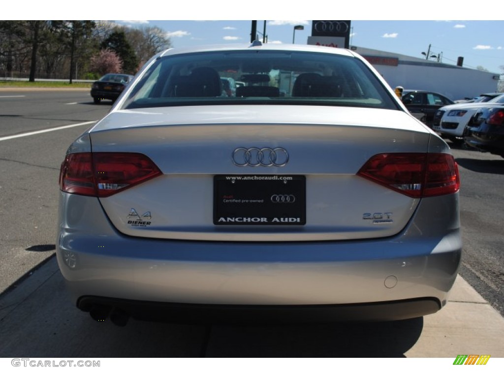 2009 A4 2.0T Premium quattro Sedan - Ice Silver Metallic / Black photo #5