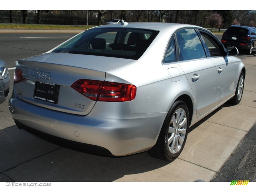 2009 A4 2.0T Premium quattro Sedan - Ice Silver Metallic / Black photo #6