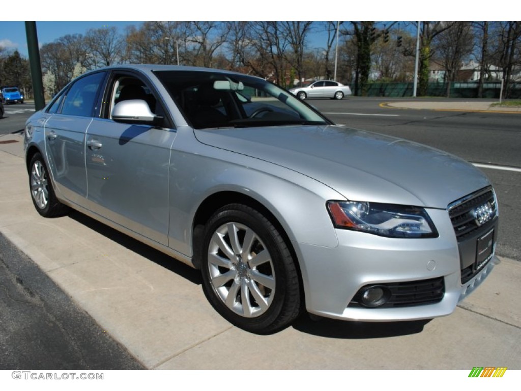 2009 A4 2.0T Premium quattro Sedan - Ice Silver Metallic / Black photo #7