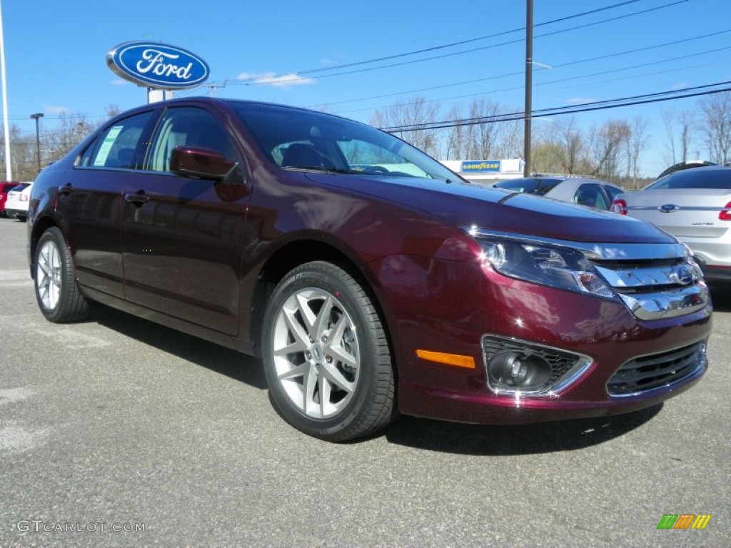 2012 Fusion SEL - Bordeaux Reserve Metallic / Charcoal Black photo #4