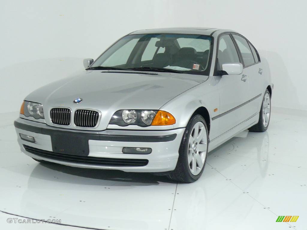 2001 3 Series 325i Sedan - Titanium Silver Metallic / Black photo #1