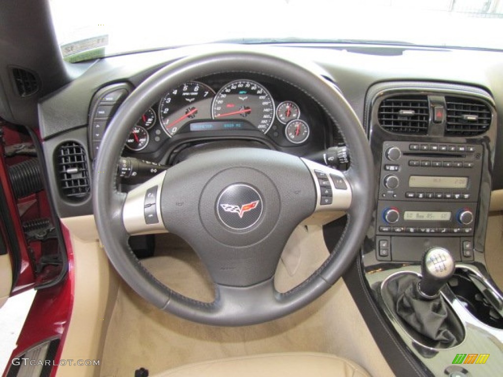 2011 Chevrolet Corvette Coupe Cashmere Steering Wheel Photo #63444323