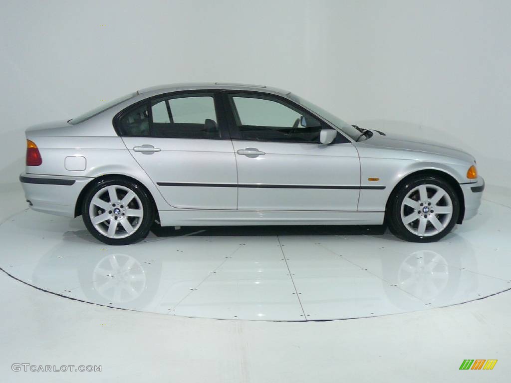 2001 3 Series 325i Sedan - Titanium Silver Metallic / Black photo #4
