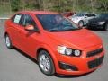 2012 Inferno Orange Metallic Chevrolet Sonic LS Sedan  photo #2