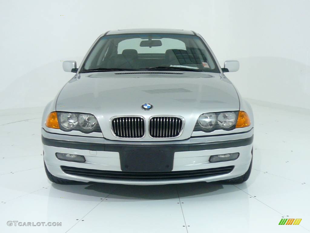 2001 3 Series 325i Sedan - Titanium Silver Metallic / Black photo #5