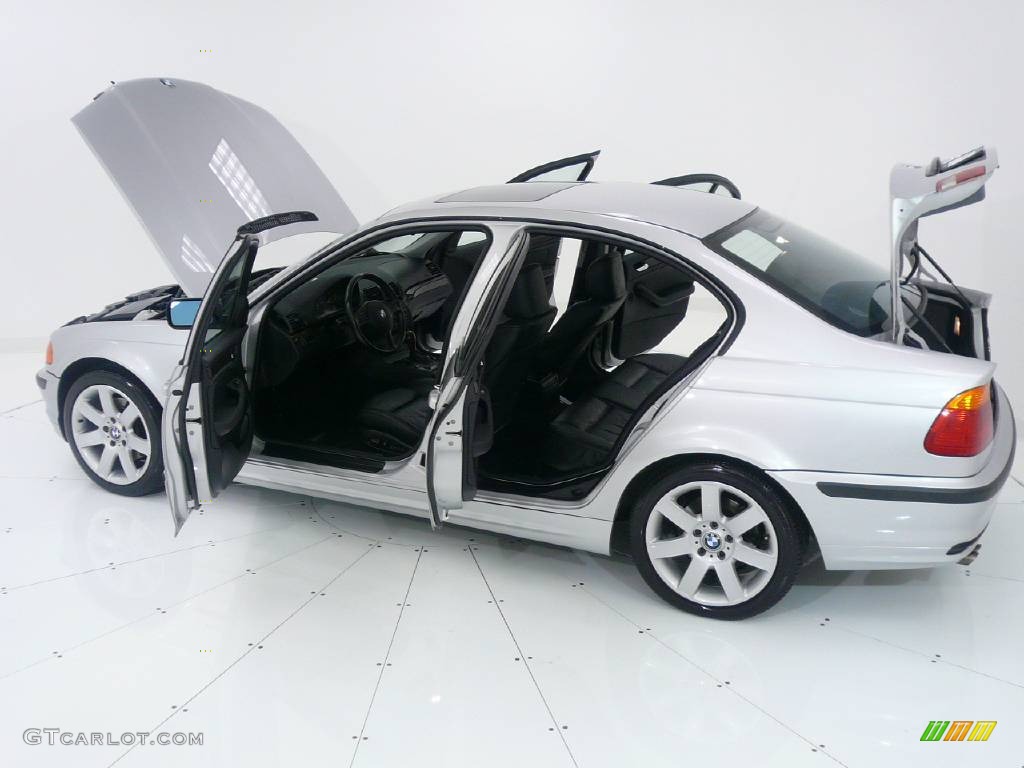 2001 3 Series 325i Sedan - Titanium Silver Metallic / Black photo #7