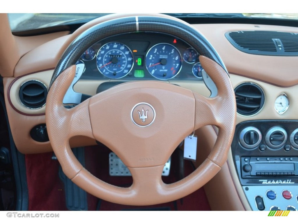 2006 Maserati GranSport Spyder Cuoio (Saddle) Steering Wheel Photo #63447320