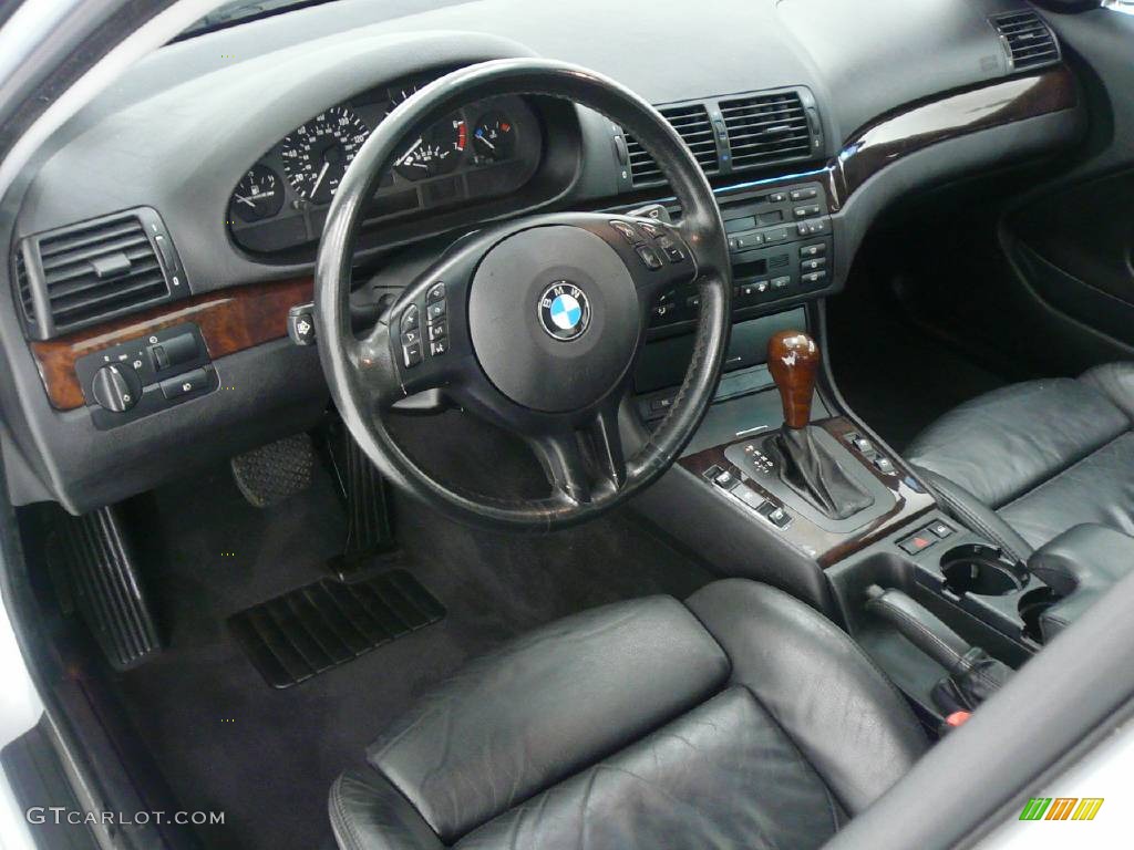 2001 3 Series 325i Sedan - Titanium Silver Metallic / Black photo #12
