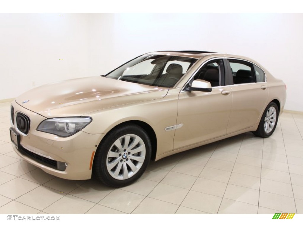 2009 7 Series 750Li Sedan - Milano Beige Metallic / Black Nappa Leather photo #3