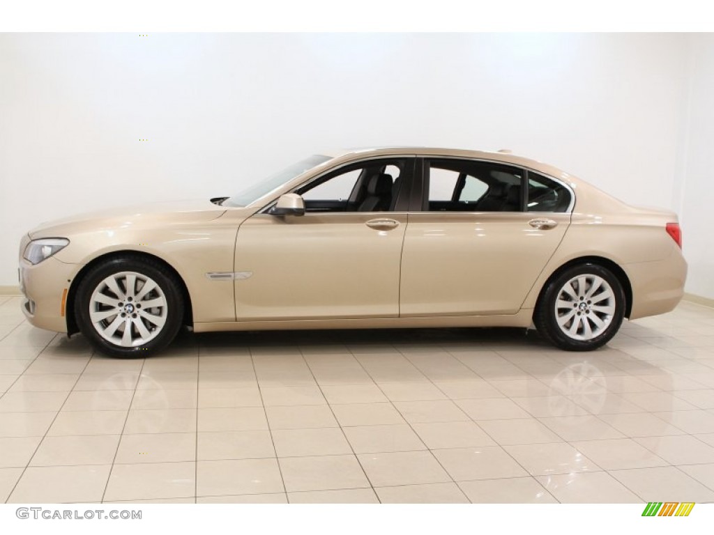 2009 7 Series 750Li Sedan - Milano Beige Metallic / Black Nappa Leather photo #4