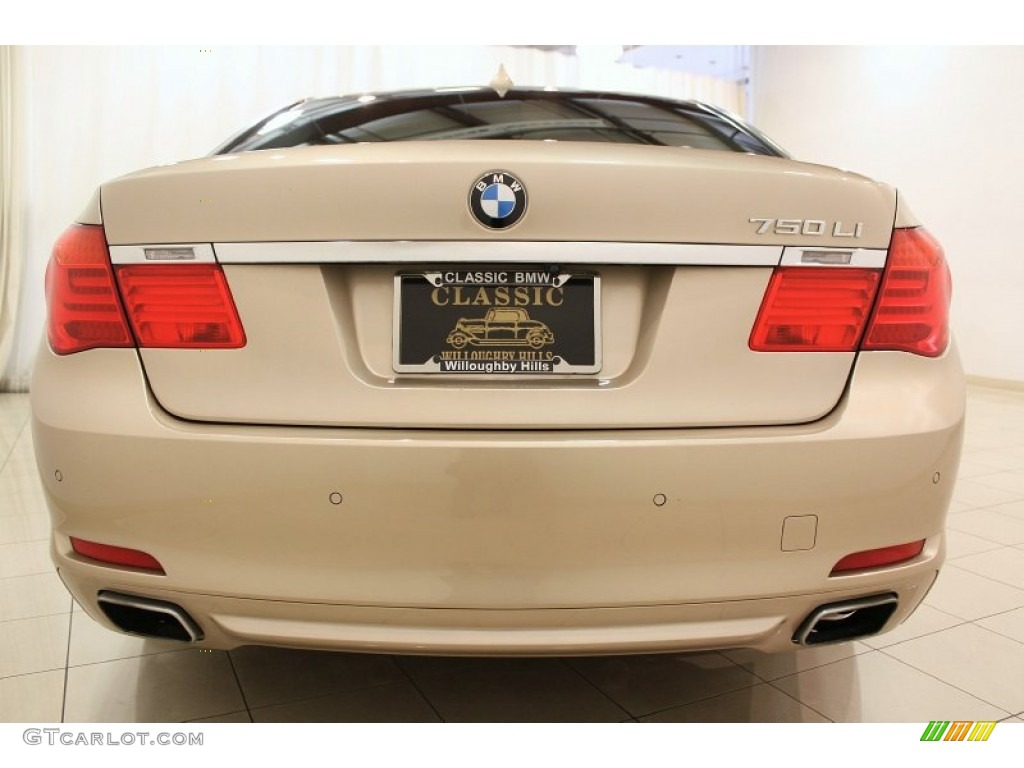 2009 7 Series 750Li Sedan - Milano Beige Metallic / Black Nappa Leather photo #46