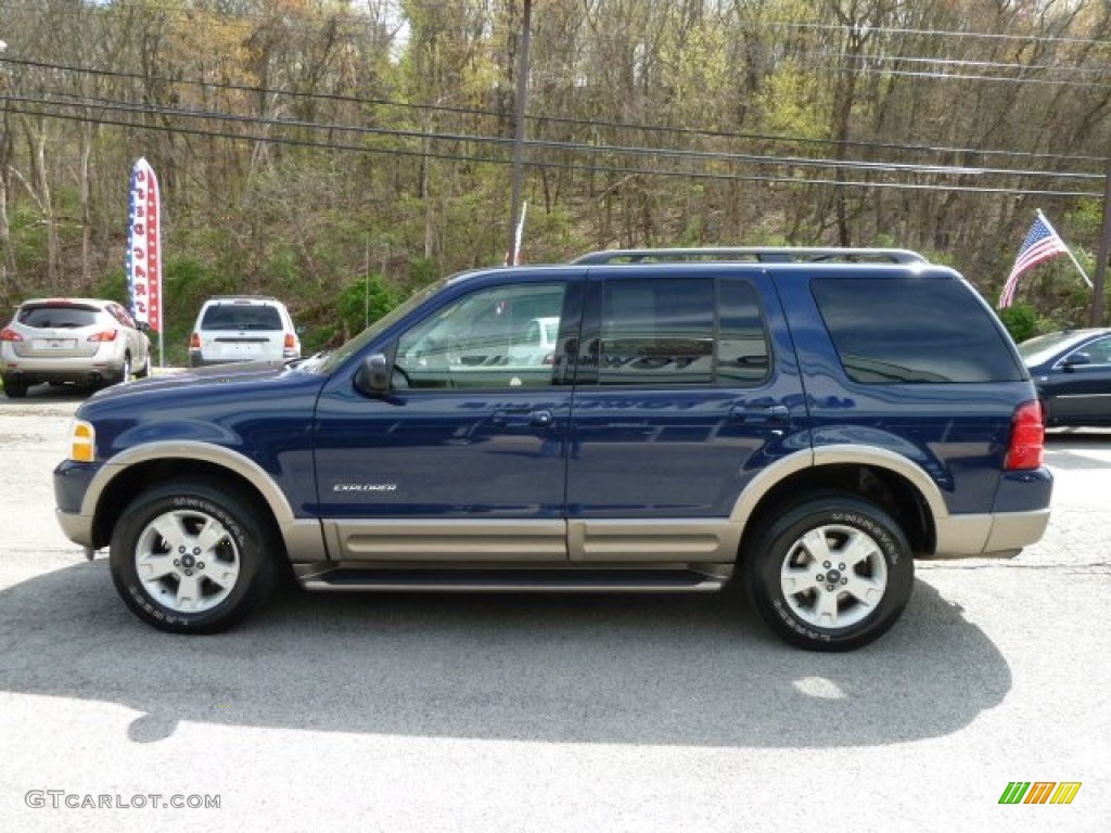 2004 Explorer Eddie Bauer 4x4 - Dark Blue Pearl Metallic / Medium Parchment photo #5