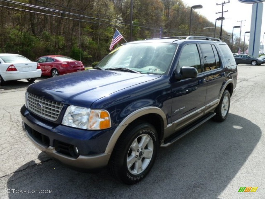 2004 Explorer Eddie Bauer 4x4 - Dark Blue Pearl Metallic / Medium Parchment photo #6
