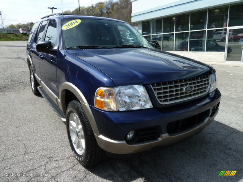 2004 Explorer Eddie Bauer 4x4 - Dark Blue Pearl Metallic / Medium Parchment photo #8