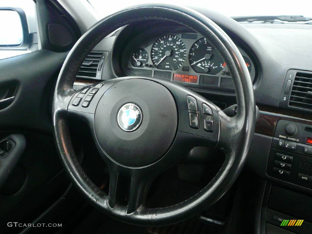 2001 3 Series 325i Sedan - Titanium Silver Metallic / Black photo #17