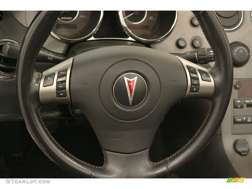 2007 Pontiac Solstice GXP Roadster Ebony Steering Wheel Photo #63454349