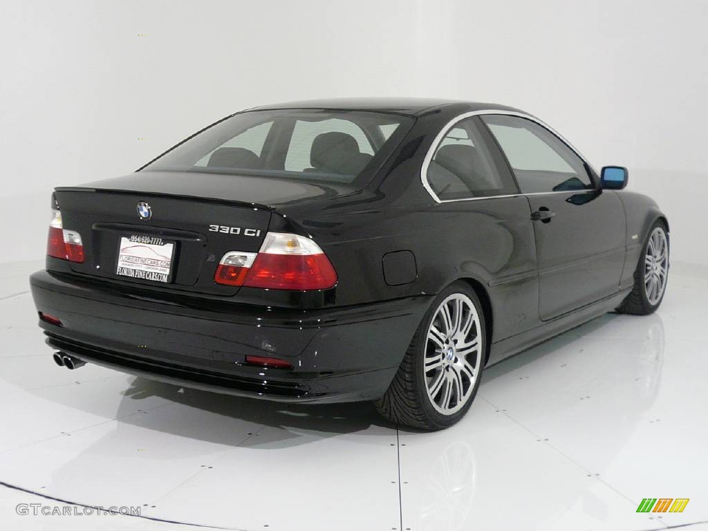 2001 3 Series 330i Coupe - Jet Black / Black photo #2