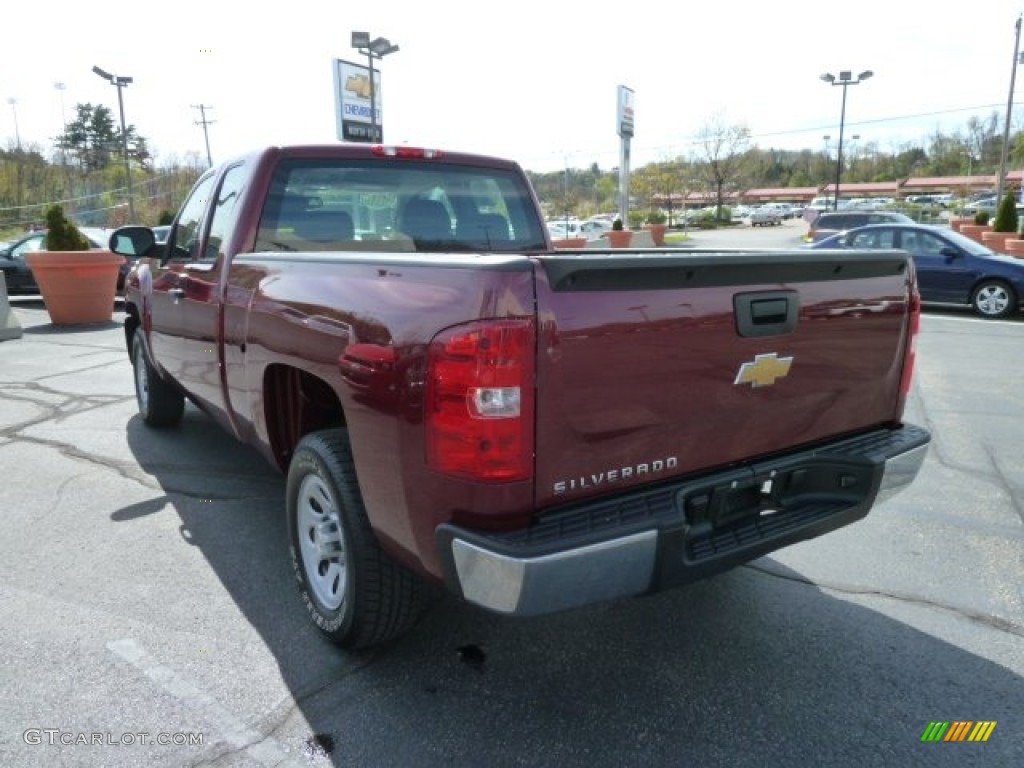 2009 Silverado 1500 Extended Cab - Dark Cherry Red Metallic / Dark Titanium photo #5