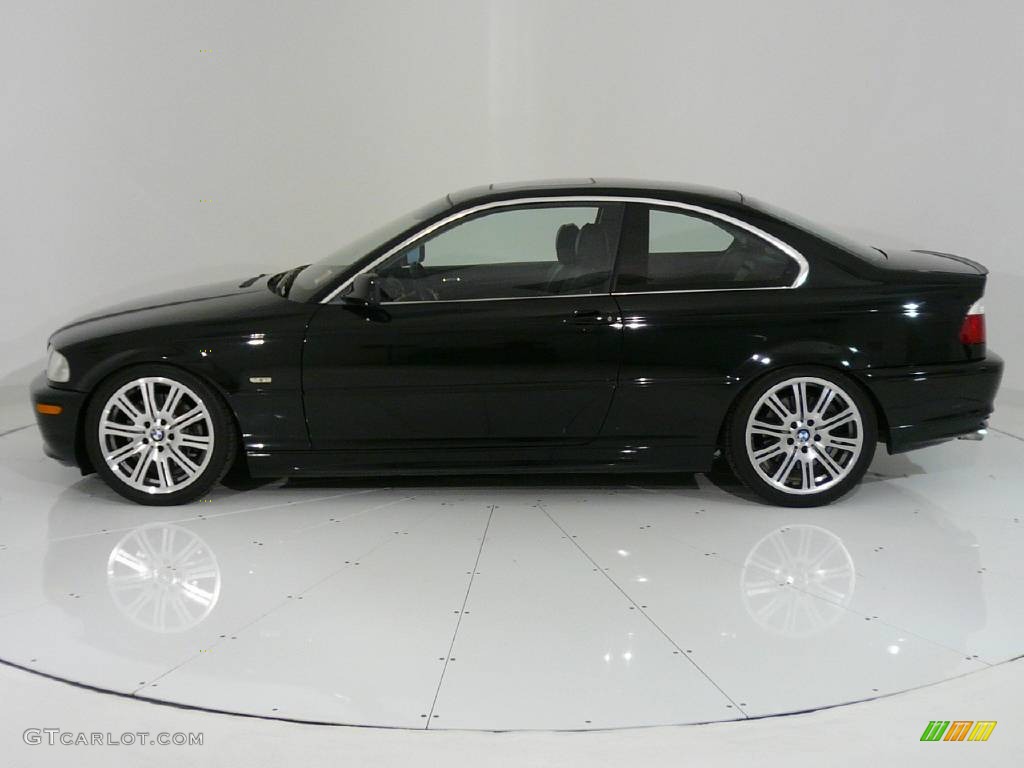 2001 3 Series 330i Coupe - Jet Black / Black photo #3