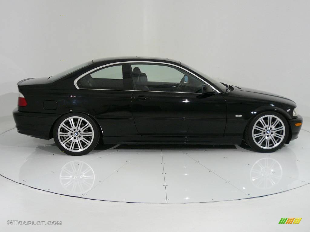 2001 3 Series 330i Coupe - Jet Black / Black photo #4